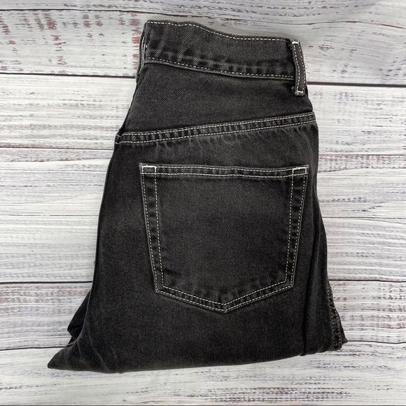 Forever 21 Button Fly Women's Size 28 Black High-Rise Wide-Leg Denim Jeans - Picture 1 of 10